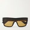 Aviator-Style Acetate Sunglasses