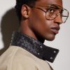 Round-Frame Gold-Tone Metal Glasses - BK