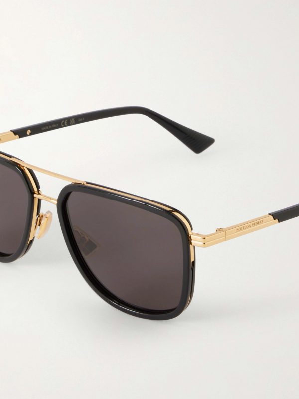 Aviator-Style Acetate and Gold-Tone Sunglasses - CU Aviator-Style Acetate and Gold-Tone Sunglasses - CU