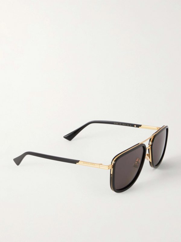 Aviator-Style Acetate and Gold-Tone Sunglasses - FR Aviator-Style Acetate and Gold-Tone Sunglasses - FR
