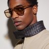 Aviator-Style Gold-Tone and Acetate Sunglasses - OU Aviator-Style Gold-Tone and Acetate Sunglasses - OU