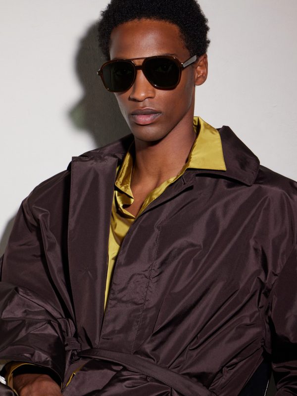 Square-Frame Acetate Sunglasses - BK