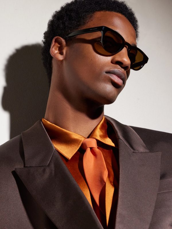 Rounded-Frame Acetate Sunglasses - BK Rounded-Frame Acetate Sunglasses - BK