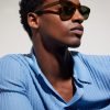 Rounded-Frame Acetate Sunglasses - BK