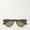 Rounded-Frame Acetate Sunglasses