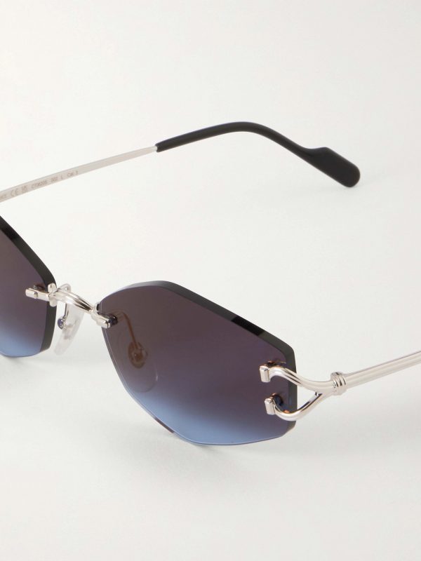 Round-Frame Silver-Tone and Acetate Sunglasses - CU Round-Frame Silver-Tone and Acetate Sunglasses - CU