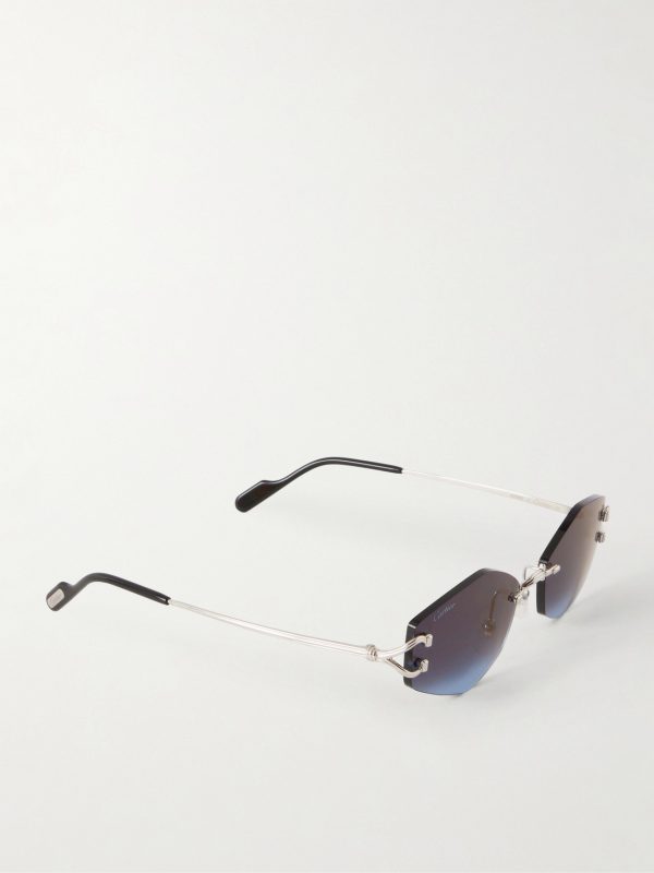 Round-Frame Silver-Tone and Acetate Sunglasses - FR Round-Frame Silver-Tone and Acetate Sunglasses - FR
