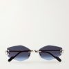 Round-Frame Silver-Tone and Acetate Sunglasses Round-Frame Silver-Tone and Acetate Sunglasses