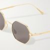 Rounded-Frame Melal Sunglasses - CU Rounded-Frame Melal Sunglasses - CU