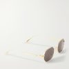 Rounded-Frame Melal Sunglasses - FR Rounded-Frame Melal Sunglasses - FR