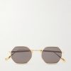 Rounded-Frame Melal Sunglasses Rounded-Frame Melal Sunglasses
