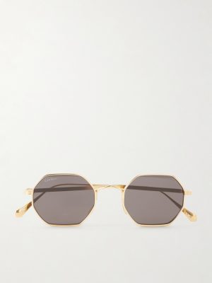 Rounded-Frame Melal Sunglasses