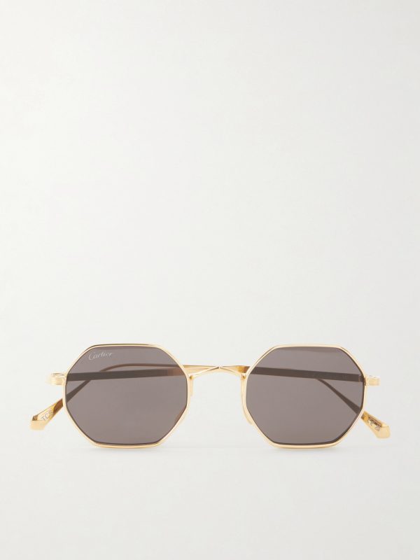 Rounded-Frame Melal Sunglasses Rounded-Frame Melal Sunglasses