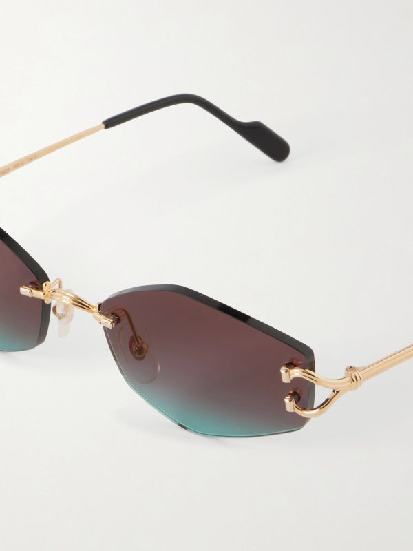 Squared-Frame Metal Sunglasses - CU