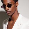 Squared-Frame Metal Sunglasses - OU