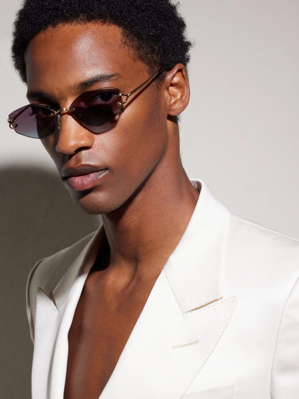 Squared-Frame Metal Sunglasses - OU