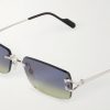 Squared-Frame Metal Sunglasses - CU