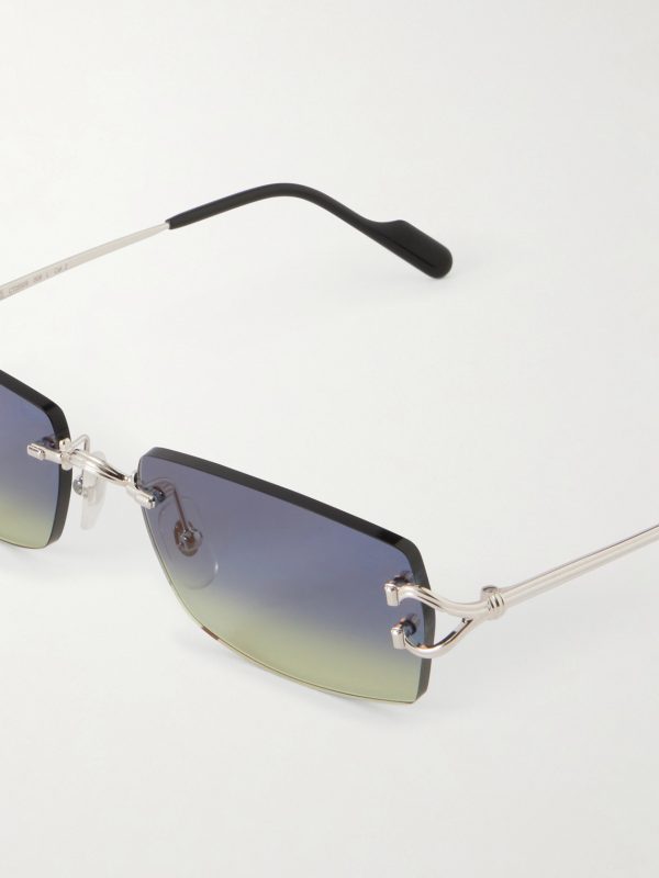 Squared-Frame Metal Sunglasses - CU