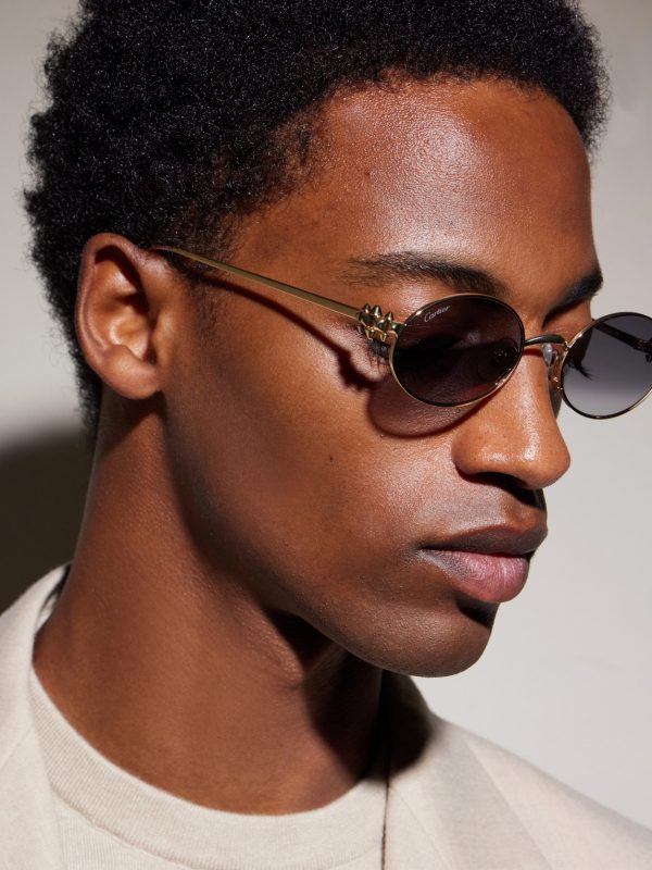 Rounded-Frame Metal Sunglasses - BK Rounded-Frame Metal Sunglasses - BK