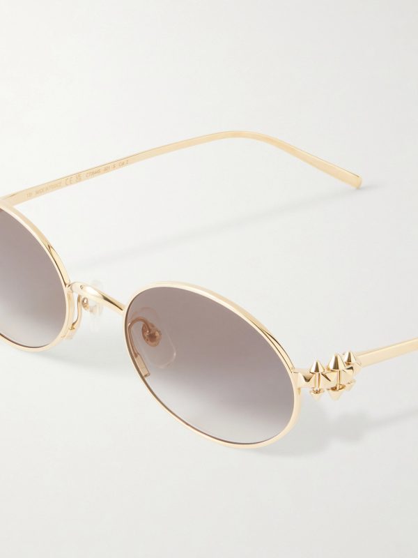 Rounded-Frame Metal Sunglasses - CU Rounded-Frame Metal Sunglasses - CU