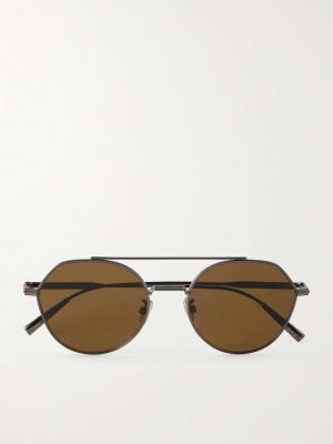 DiorBlackSuit R6U Aviator-Style Gold-Tone Sunglasses