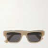 Dior Oblique S3I Rectangular-Frame Acetate Sunglasses