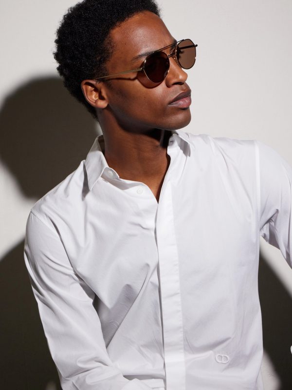 DiorBlackSuit R6U Aviator-Style Gold-Tone Sunglasses - BK