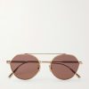 DiorBlackSuit R6U Aviator-Style Gold-Tone Sunglasses