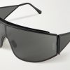 Speed Shield Black Mask Metal Sunglasses - CU