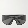 Speed Shield Black Mask Metal Sunglasses