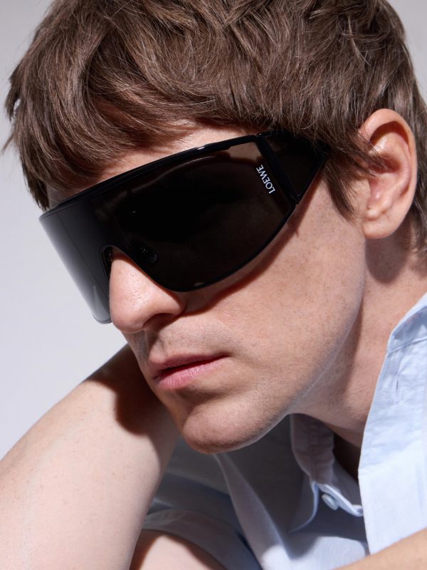 Speed Shield Black Mask Metal Sunglasses - OU