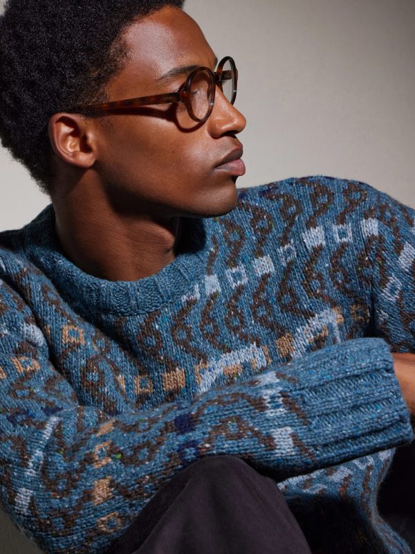 Slim Havana Geometric Acetate Sunglasses - BK