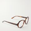 Slim Havana Geometric Acetate Sunglasses - FR