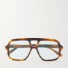 Aviator-Style Tortoiseshell Acetate Sunglasses Aviator-Style Tortoiseshell Acetate Sunglasses