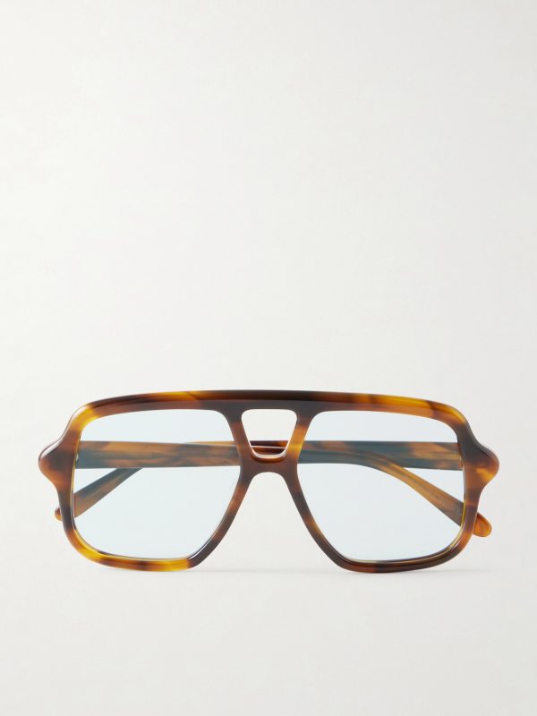 Aviator-Style Tortoiseshell Acetate Sunglasses Aviator-Style Tortoiseshell Acetate Sunglasses