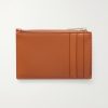 Logo-Debossed Leather Cardholder - BK