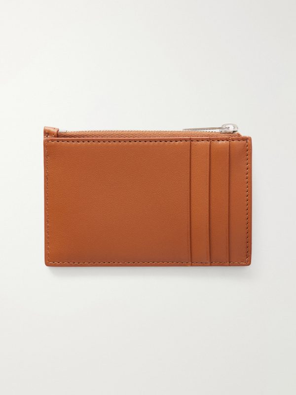 Logo-Debossed Leather Cardholder - BK