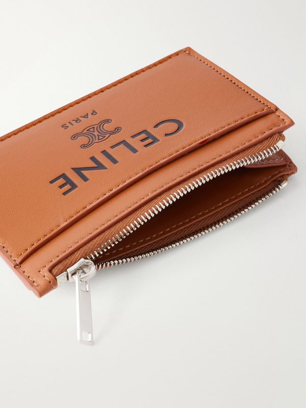 Logo-Debossed Leather Cardholder - E1
