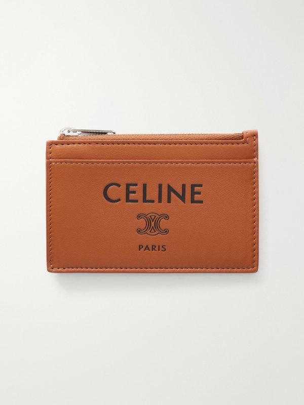 Logo-Debossed Leather Cardholder