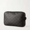 Triomphe-Print Textured-Canvas Messenger Bag - BK Triomphe-Print Textured-Canvas Messenger Bag - BK