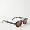 Rectangular-Frame Acetate Sunglasses - FR