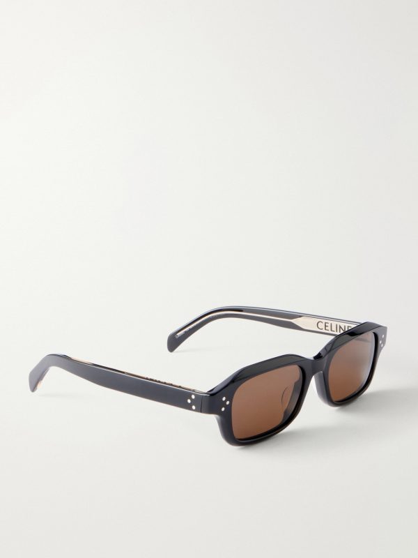 Rectangular-Frame Acetate Sunglasses - FR