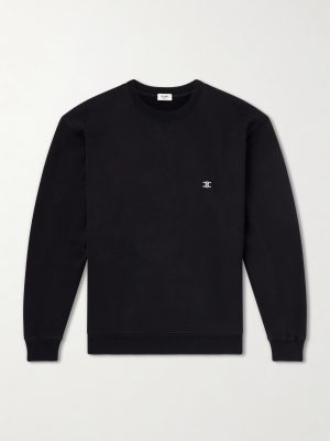 Triomphe-Embroidered Cotton-Fleece Sweatshirt Triomphe-Embroidered Cotton-Fleece Sweatshirt