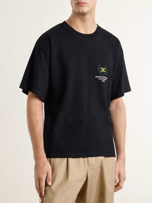 Triomphe-Embroidered Cotton-Jersey T-Shirt - FR