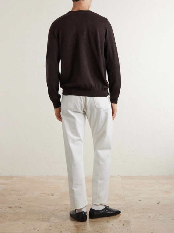 Triomphe-Embroidered Wool Sweater - BK