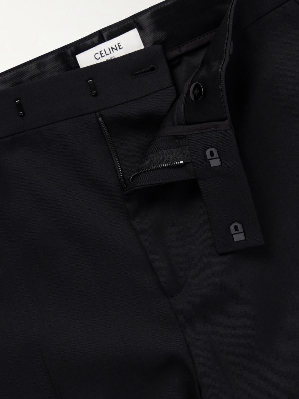 Straight-Leg Wool-Gabardine Trousers - E1