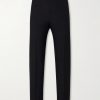 Straight-Leg Wool-Gabardine Trousers