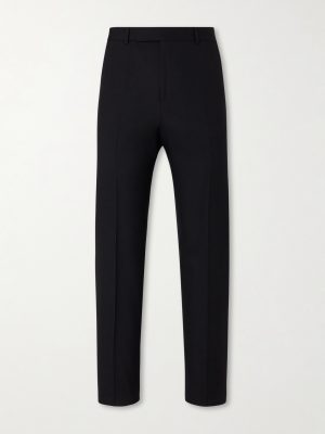 Straight-Leg Wool-Gabardine Trousers