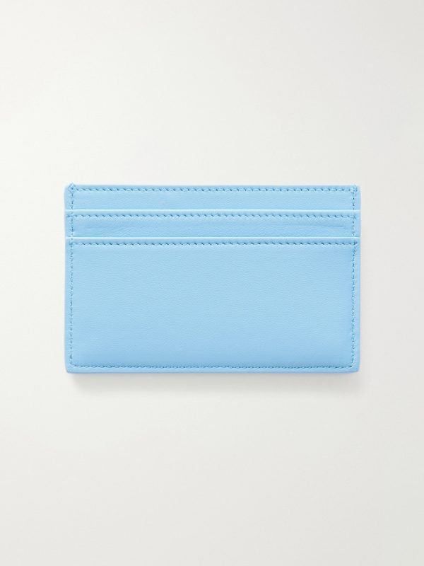Logo-Print Leather Cardholder - BK Logo-Print Leather Cardholder - BK
