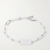 Tag Logo-Embossed Silver-Tone Bracelet Tag Logo-Embossed Silver-Tone Bracelet
